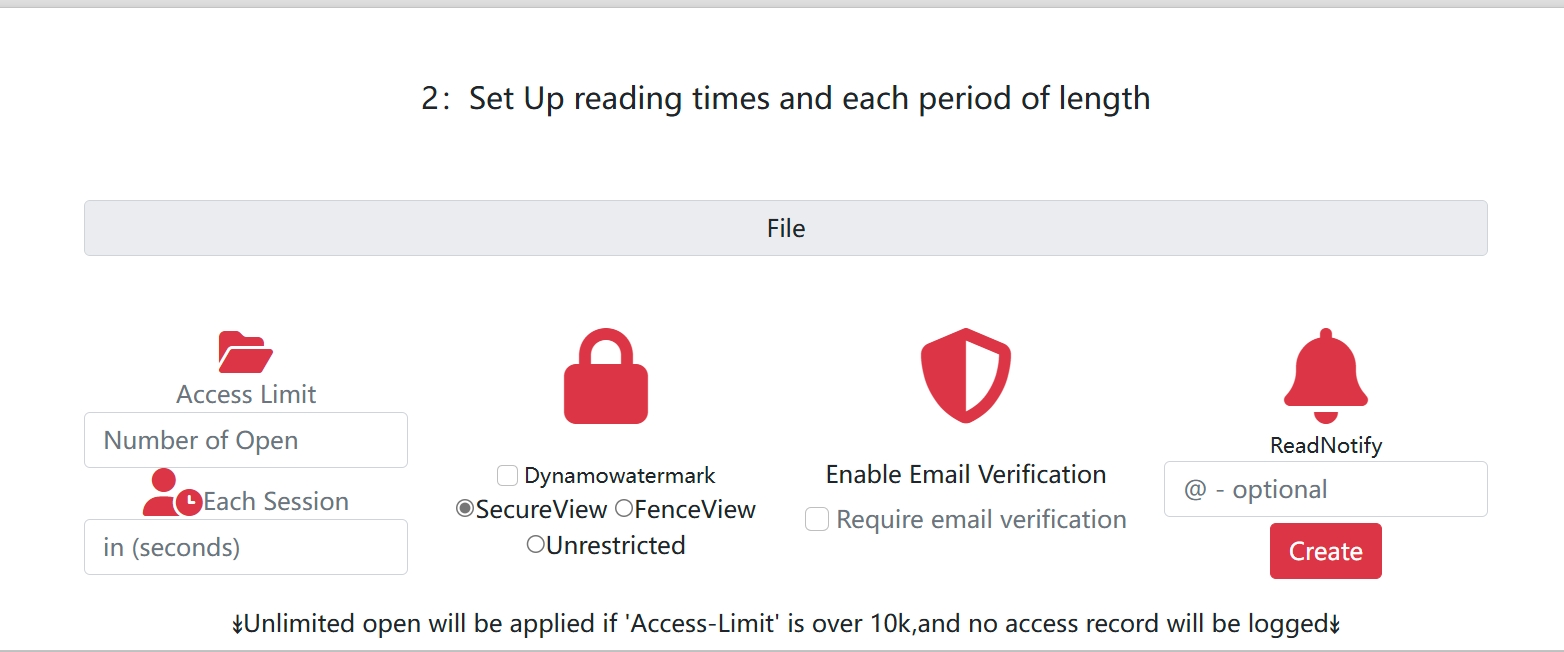 Set PDF security options — view limits, watermarks, expiration